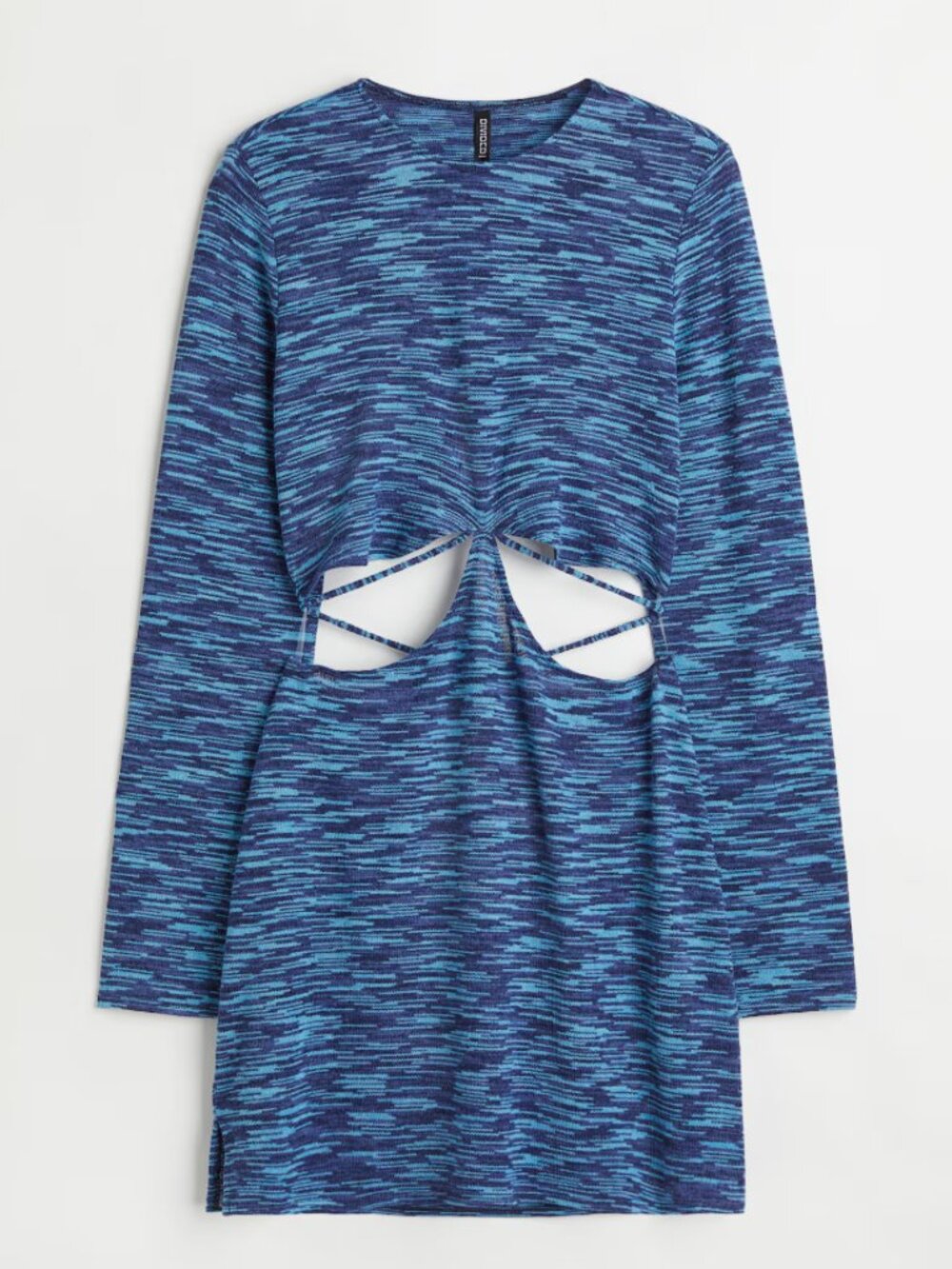 🪩 2/20 H&M Blue Marl Cutout Dress Large